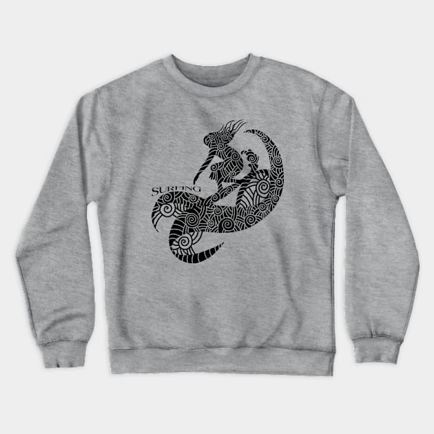 Girl surfing Crewneck Sweatshirt by Dugleidy Santos